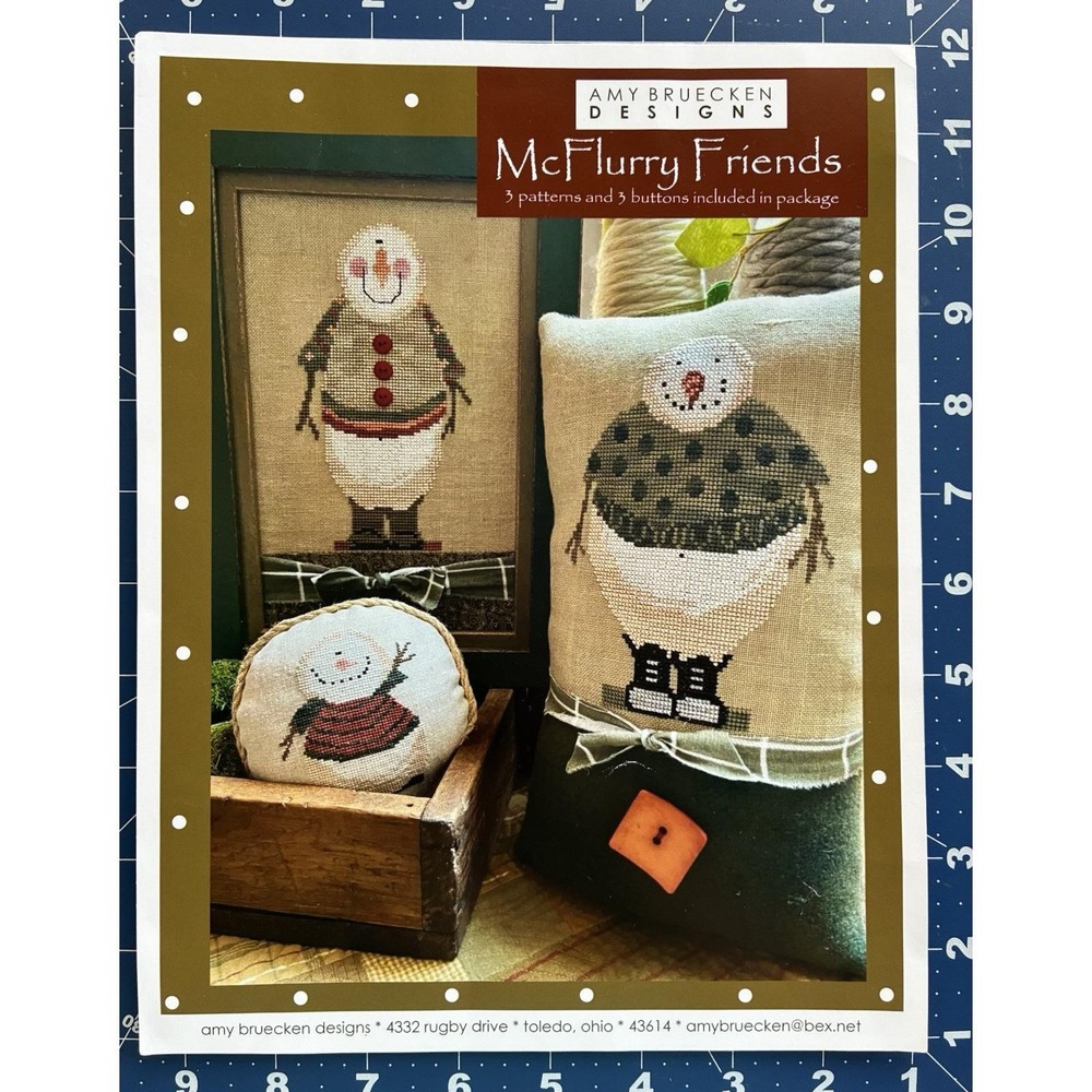 McFlurry Friends Cross Stitch Pattern Packet ONLY By Amy Bruecken Designs